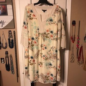 Adorable Floral & Cream Dress